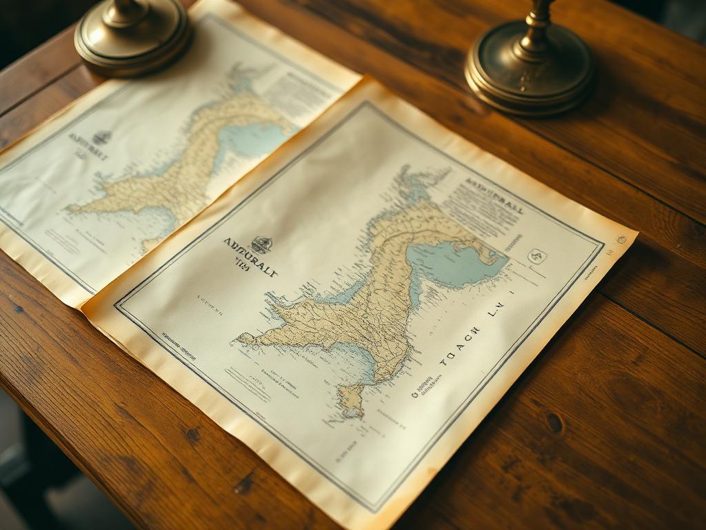 Original Admiralty chart prints — the Downs