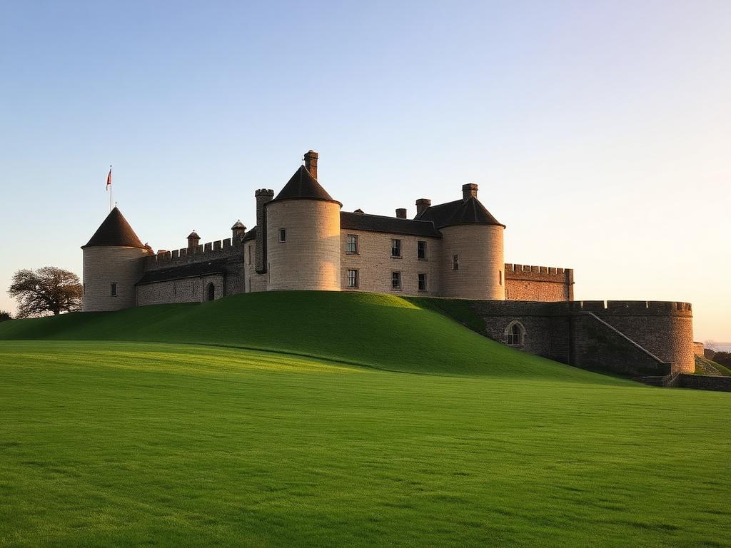 Castle bastions from the green